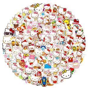 102Pcs Cute Lovely Hello Kitty Theme Vinyl Stickers
